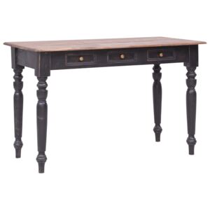VidaXL Desk with 3 Drawers 117x57x75 cm Solid Mahogany Wood