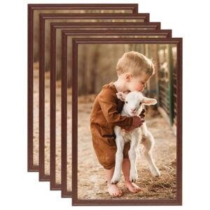 Photo Frames Collage 5 pcs for Wall or Table Brown 50x70 cm MDF