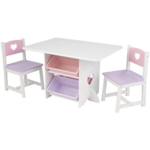 KidKraft Heart Table with 2 Chairs Set