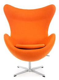 Arne Jacobsen Style Modern Cashmere Egg Chair Orange