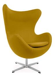 Arne Jacobsen Style Modern Cashmere Egg Chair Olive