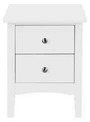 Qwelbe 2 Petite Drawer Bedside Cabinet - White