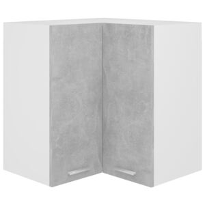 VidaXL Hanging Corner Cabinet Concrete Grey 57x57x60 cm Chipboard