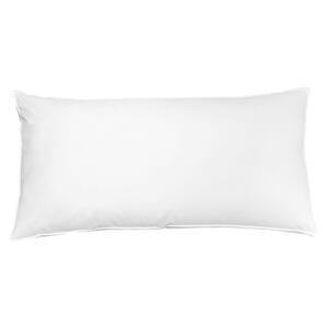 Bed Pillow White Cotton Duck Down and Feathers 40 x 80 cm Medium Soft Beliani