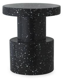 Bit Stool - / End table - 100% recycled plastic / Ø 36 cm by Normann Copenhagen Black