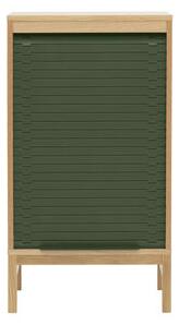 Jalousi Bas Chest of drawers - / H 101 cm - Wood & plastic curtain by Normann Copenhagen Green