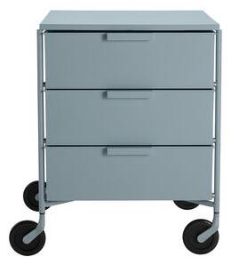 Mobil Mobile container - / 3 drawers - Matt version by Kartell Blue