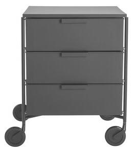 Mobil Mobile container - / 3 drawers - Matt version by Kartell Black