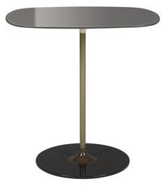 Thierry End table - / 33 x 50 x H 50 cm - Glass by Kartell Grey