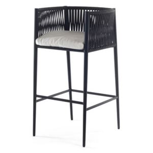 Luce Bar chair - / H 66 cm - With cushion by Unopiu Grey