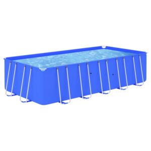 VidaXL Swimming Pool with Steel Frame 540x270x122 cm Blue