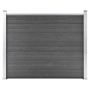 VidaXL Fence Panel WPC 180x146 cm Black