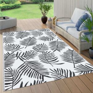 VidaXL Outdoor Carpet White and Black 80x150 cm PP
