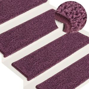 VidaXL Carpet Stair Treads 15 pcs 65x25 cm Dark Purple
