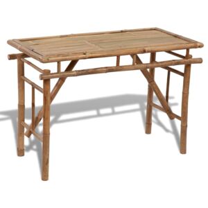 VidaXL Folding Garden Table 120x50x77 cm Bamboo