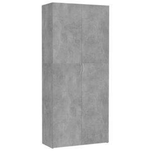VidaXL Storage Cabinet Concrete Grey 80x35.5x180 cm Chipboard
