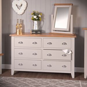 Chester Grey Painted Oak 6 Drawer Chest