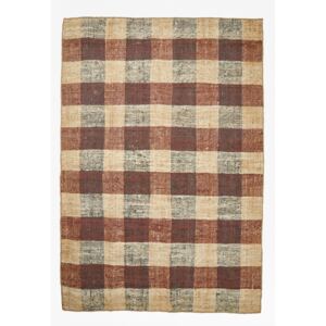 Maize Chequered Rug - brown check