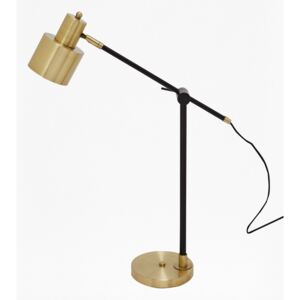 Brass and Matte Black Table Lamp - brass and black