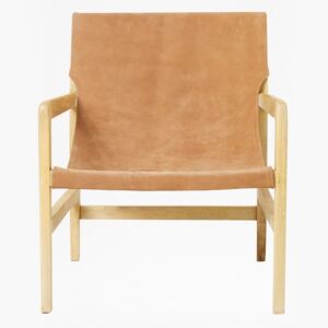 Elba Tan Leather Chair - tan