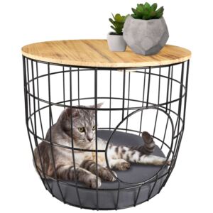 FLAMINGO Cat Wire Basket Filum Black 50x50x41 cm