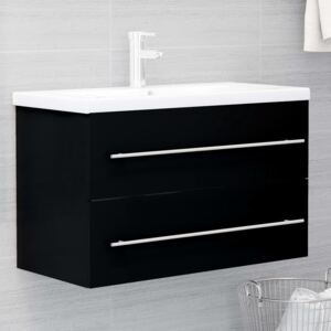 VidaXL Sink Cabinet Black 80x38.5x48 cm Chipboard