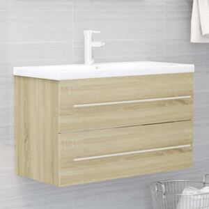 VidaXL Sink Cabinet Sonoma Oak 80x38.5x48 cm Chipboard