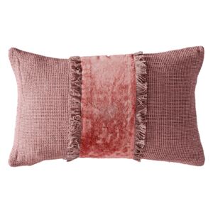 Lisa Velvet Cushion in Blush Pink