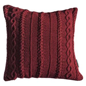 Annie Knitted Cushion in Red