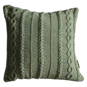 Annie Knitted Cushion in Pastel Sage