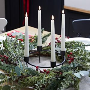 Pine Advent Wreath & TruGlow® Taper Candle Table Decoration