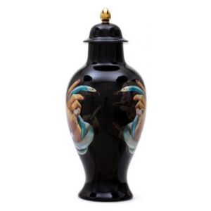 Toiletpaper -Hands with snakes Vase - / Ø 19.5 x H 46.5 cm - Porcelain by Seletti Black