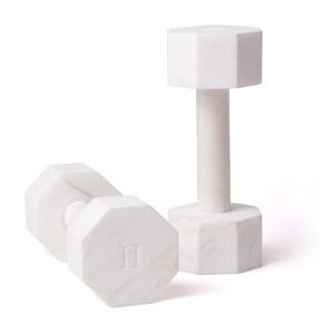 Lvdis - Haltères Small Sculpture - / Set of 2 - Marble / H 22 cm by Seletti White