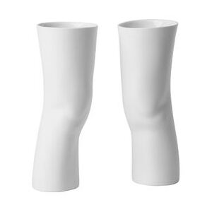 Elle Vase - / Set of 2 - In the shape of legs / Ø 11 x H 30 cm by Seletti White