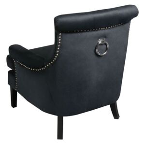 Positano Lounge Armchair - Black Velvet