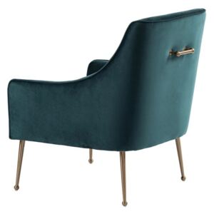 Mason lounge Chair - Peacock - Brushed Gold Legs