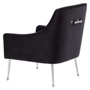 Mason lounge Chair - Black - Silver Legs