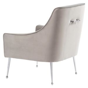 Mason lounge Chair - Dove Grey - Silver Legs