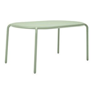 Toní Tavolo Oval table - / 160 x 90 cm - Parasol hole + removable candle holder by Fatboy Green