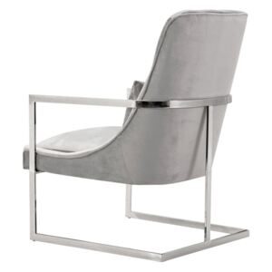 Vantagio Lounge Chair - Dove Grey - Silver base