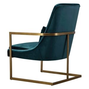 Vantagio Lounge Chair - Peacock - Brushed Gold base