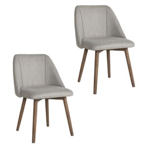 June Dining Chair in Pale Grey, Set of Two