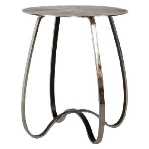 Reuben Metallic Side Table in Silver