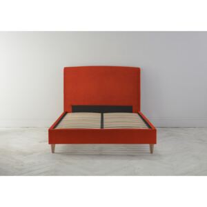 Ted 4'6 Double Ottoman Bed Frame in Marmalade Orange"