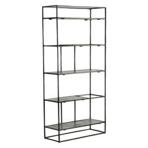 Rubin Display Shelving Unit in Antique Silver