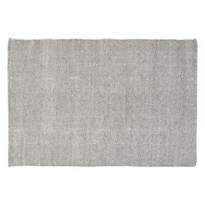 Mateo Geometric Flat Weave Rug in Charcoal Grey