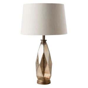 Kai Lustre Glass & Bronze Table Lamp with Natural Shade
