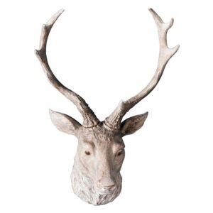 Alcott Faux Stag Wall Decoration in Weathered White