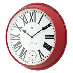 Ruby Wall Clock in Cherry Red