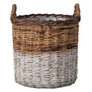 Uma Rattan Basket Set in Natural & White